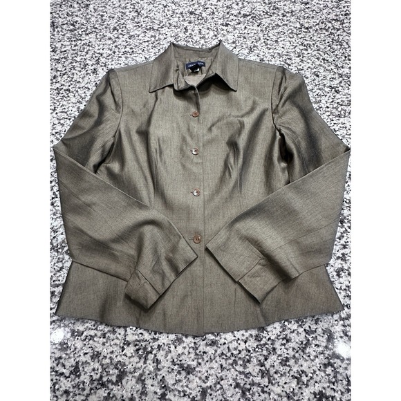 Ann Taylor Loft Women's Iridescent Jacket Size 8 Lined Long Sleeve Jacket Preppy - Picture 5 of 12